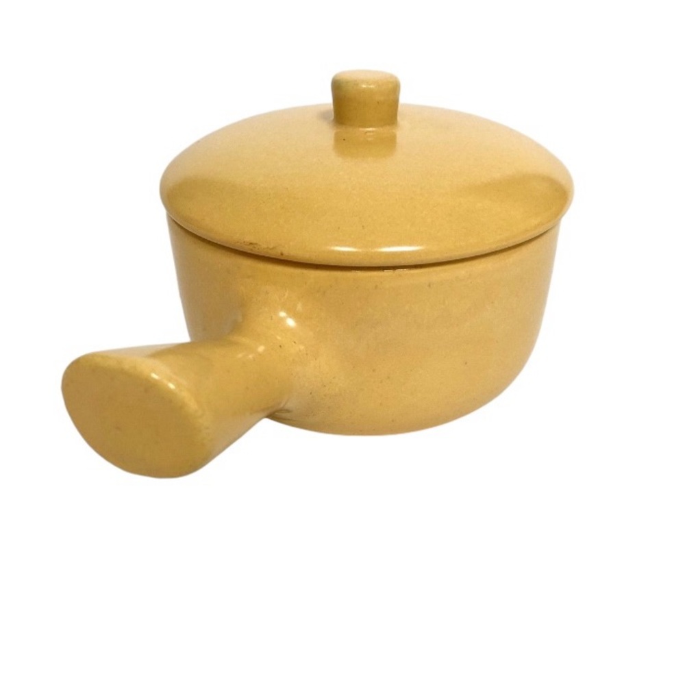 Mid Century La Solano Yellow Small Covered Bowl Casserole With Lid Handle